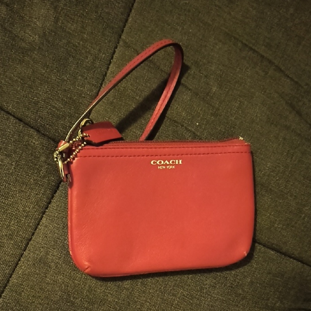 Coach | Red Leather Wristlet